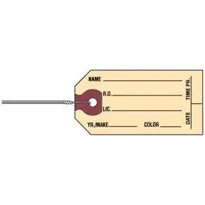 Customer Key Tag with Wire Tie