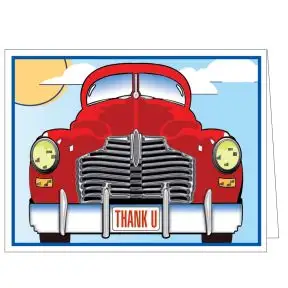 Thank You Card - Antique Car