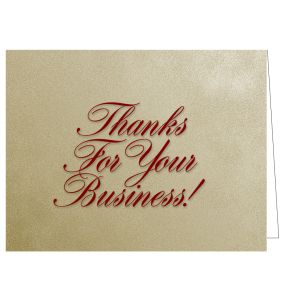 Thank You Card - "Thanks For Your Business!"