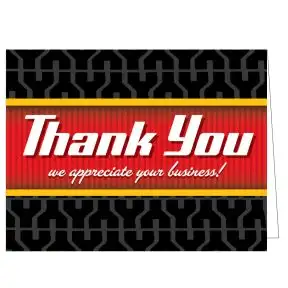 Thank You Card - Tire Tread