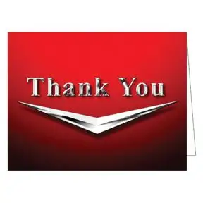 Thank You Card - Retro Chrome