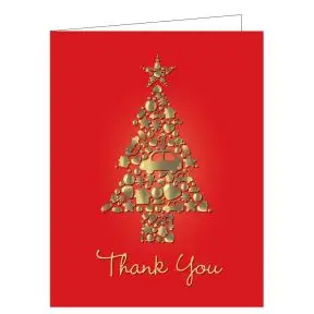 Holiday Card - Golden Tree "Thank You"