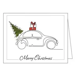Christmas Card - Car Drawing