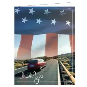 Thank You Card - Patriotic Road