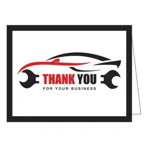 Thank You Card - Car and Wrench
