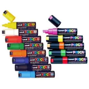 Uni Posca Windshield Markers - 1/4" Tip