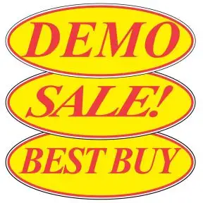 Oval Slogan Windshield Stickers - Red on Yellow