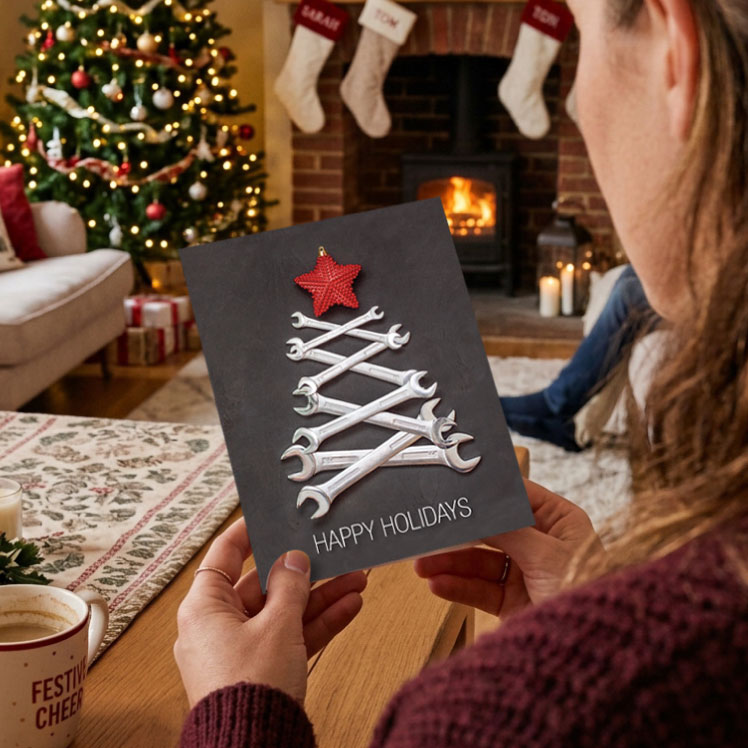 Holiday Cards Holiday Cards designed for automotive dealerships and repair shops.