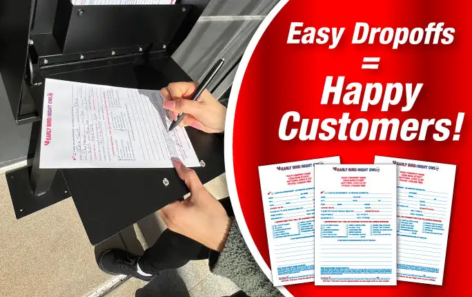 Early Bird Key Drop Boxes and Envelopes Key Drop Envelopes make dropoffs easy and customers happy.