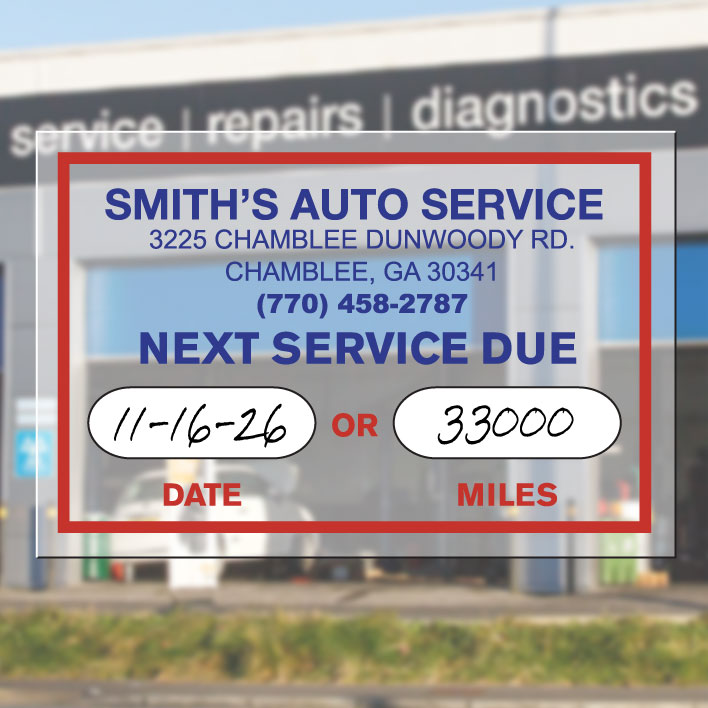 Oil Change Stickers Build repeat business for your repair shop with Oil Change Stickers.